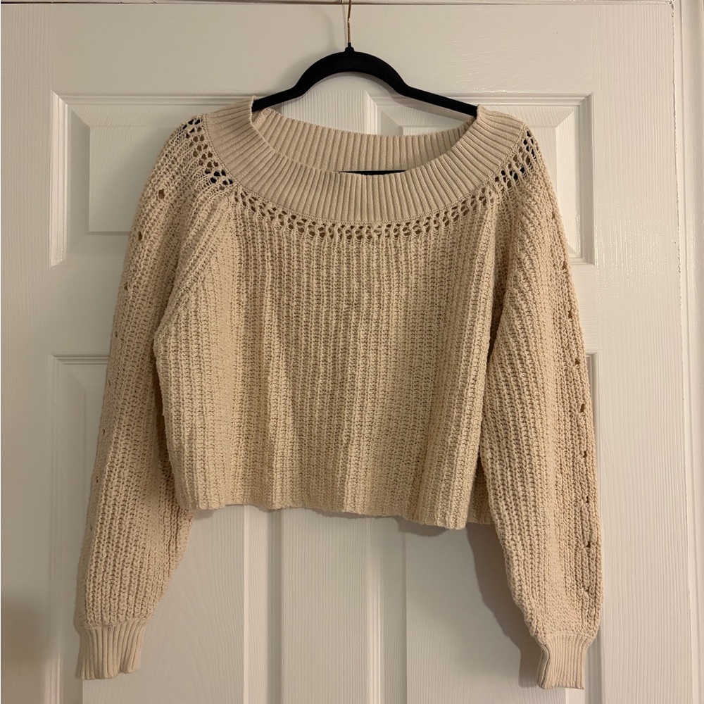 Charlotte Russe Cream Knit Sweater